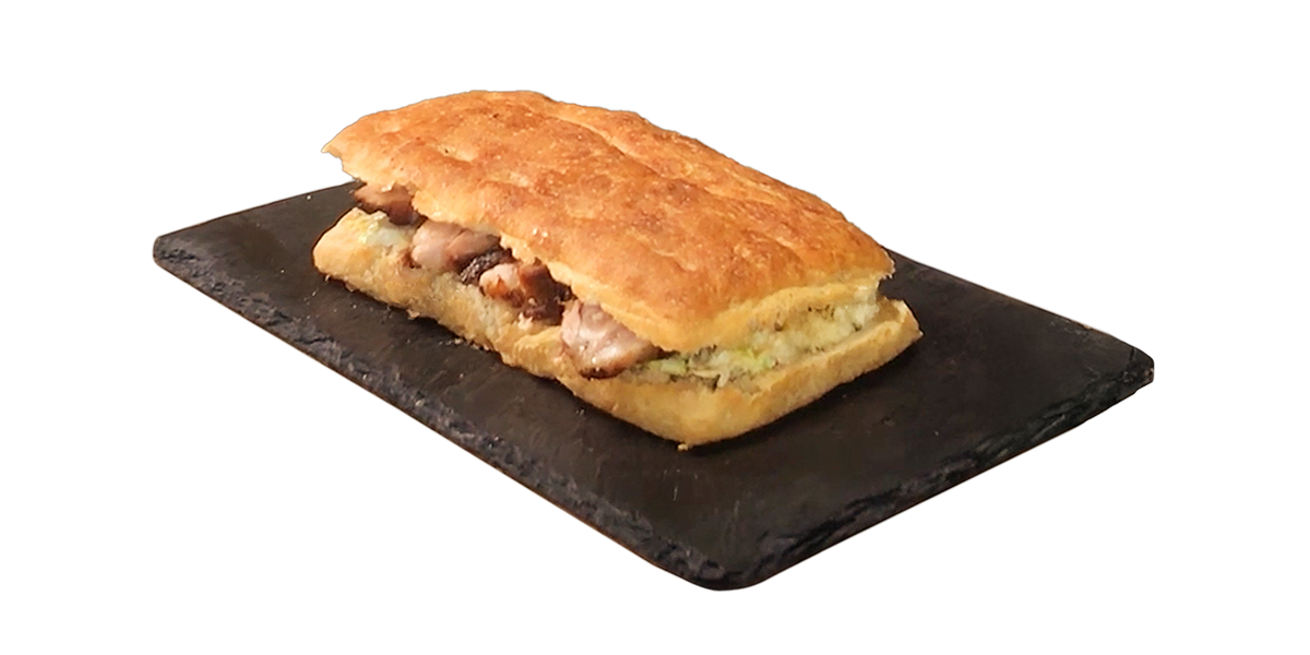 Focaccia con Pork Belly